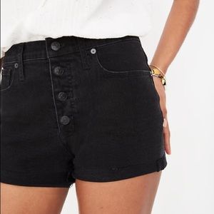 Madewell High Rise Button Fly Shorts